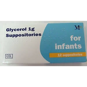 Glycerol 1G Supp Infants 12's . 12 Piece