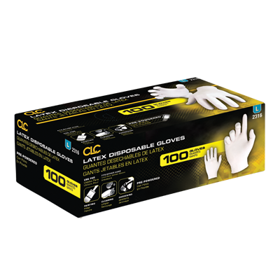 Gloves Latex Prepowerdered Medium 100's . 100 Piece