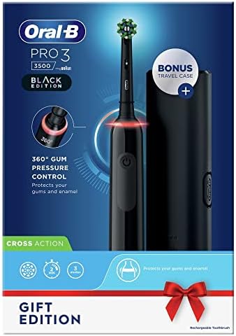 Oral B - Pro3 3500 Black Electric Toothbrush +travel Case
