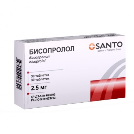 Bisoprolol 2.5mg 30's 2.5mg 28 Tablet