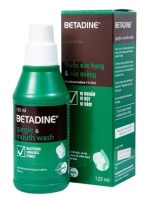 Betadine Mouthwash Gargle 125ml Povidine /iodine 125 ML Bottle