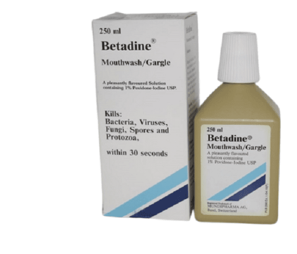 BETADINE MOUTHWASH GARGLE 250ML Povidine /iodine 250 ml Bottle